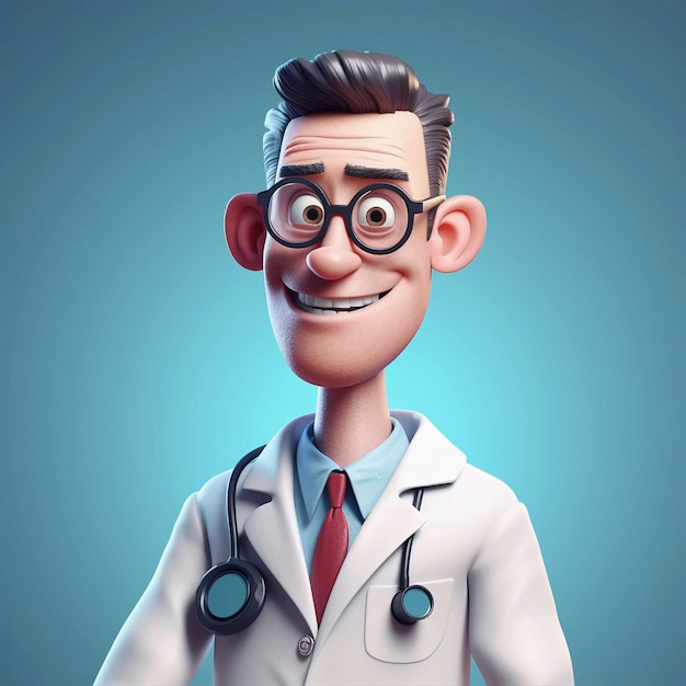 Illustration 3D d'un médecin