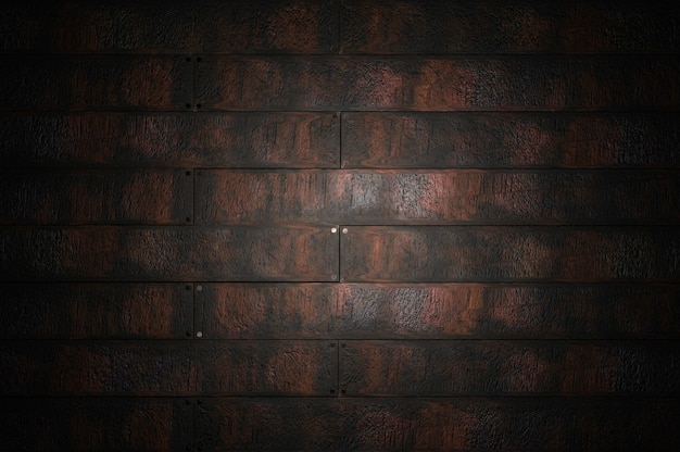 illustration 3D. Mur de motif de fond de texture bois noir foncé