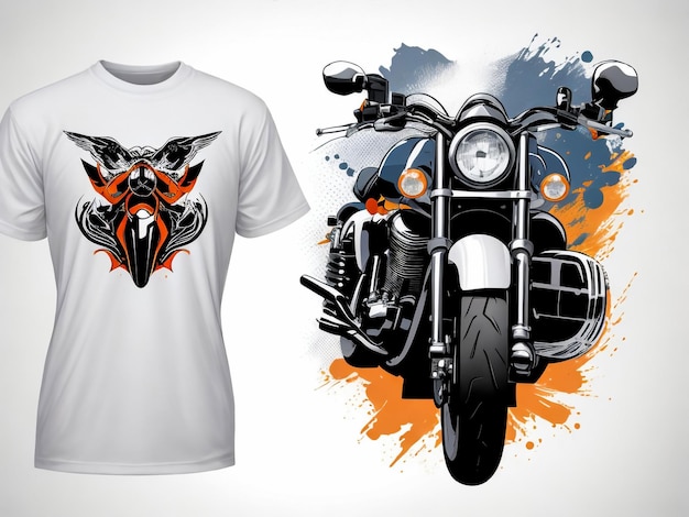 Photo illustration 3d de la nouvelle moto musculaire blanche et claire