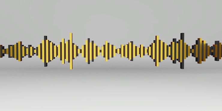 Photo illustration 3d de l'onde sonore onde cardiaque