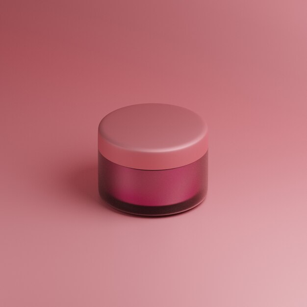 illustration 3d produit cosmétique simple luxe minimaliste