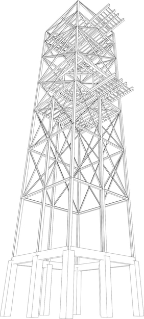 Illustration 3D de la structure du bâtiment