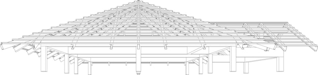 Illustration 3D de la structure du bâtiment