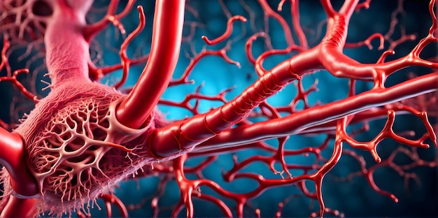 Illustration 3D de sujets médicaux de nerfs de neurones pour les affaires et la conception générée par l'IA