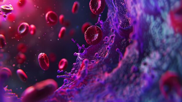 L'illustration 3D des thrombocytes