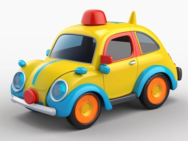 Illustration 3D d'une voiture jouet pour enfants