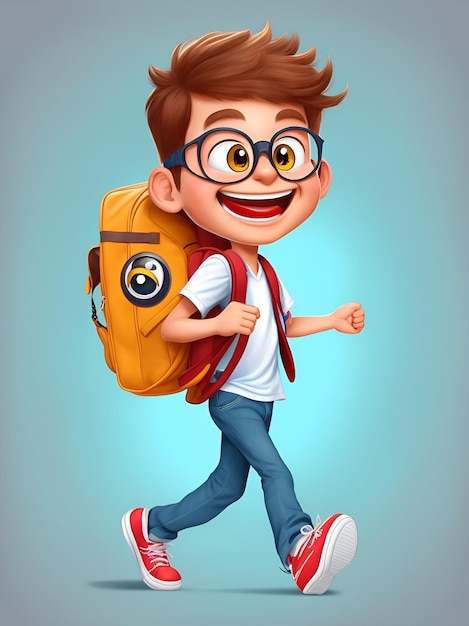 illustration_A_boy_going_school