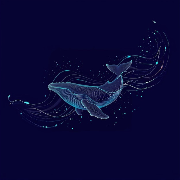 Illustration abstraite de la baleine