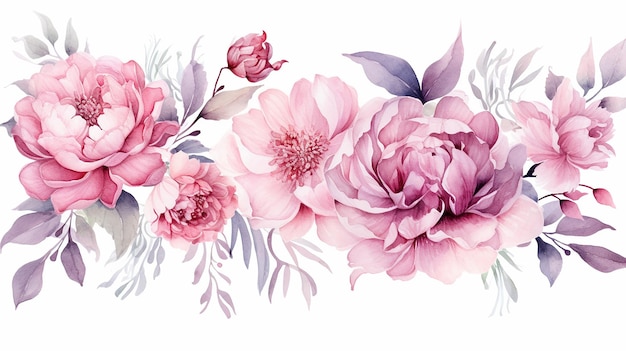 Illustration abstraite de belle fleur de couleur douce