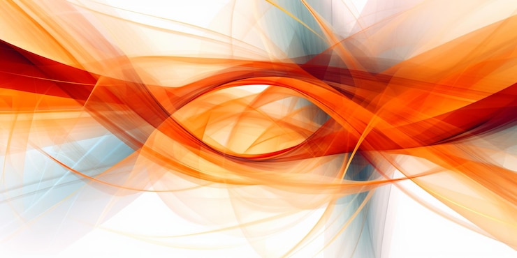 Photo illustration abstraite avec une combinaison de couleurs blanches et orange créant une composition visuellement captivante et dynamique qui évoque un sentiment de dynamisme énergétique et de modernité generative ai