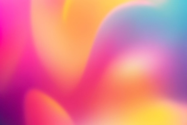 Illustration abstraite de dégradé de couleurs vibrantes Design rétro moderne avec des courbes lisses et une texture douce pour les modèles de papier peint et d'affiches Bleu Violet Rouge Jaune et Orange
