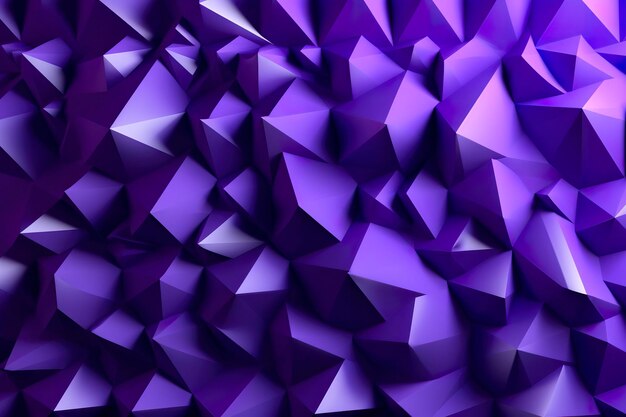 Illustration abstraite de gradient violet triangle 3D arrière-plan modèle de conception d'art informatique générateur d'IA