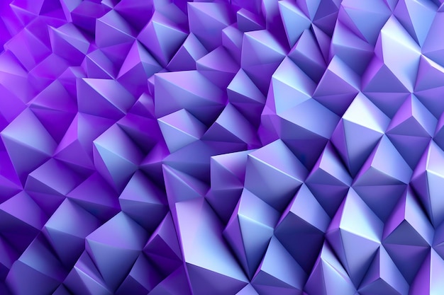 Illustration abstraite de gradient violet triangle 3D arrière-plan modèle de conception d'art informatique générateur d'IA