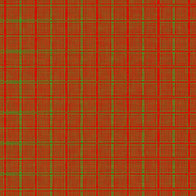 Illustration abstraite de petits carrés verts sur fond rouge