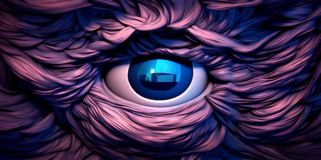 Illustration abstraite des yeux 3D