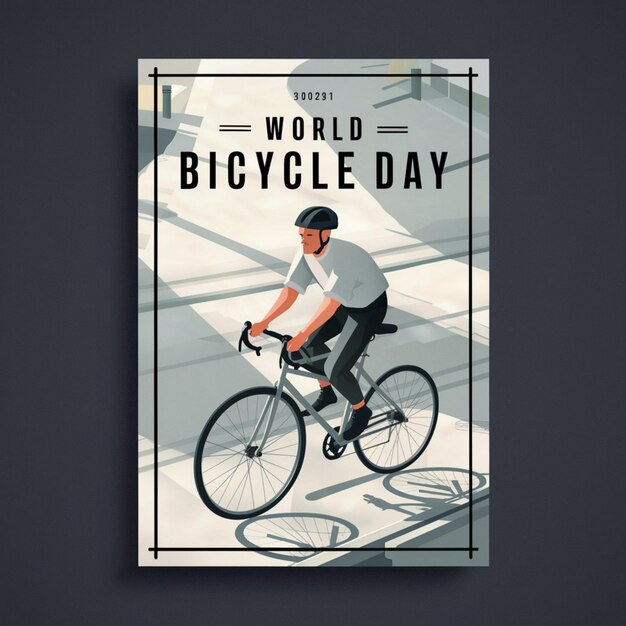 Photo illustration de l'affiche de la journée mondiale de la bicyclette