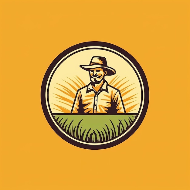 Illustration d'un agriculteur travaillant dans le champ