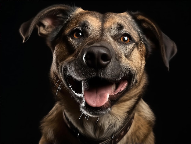 Illustration ai générative d'un chien drôle en studio