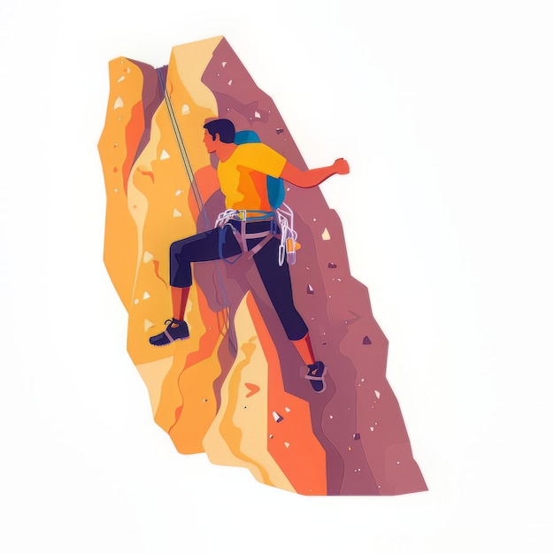 Illustration d&#39;alpiniste