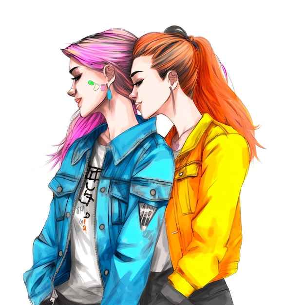 Illustration d'amour LGBTQ