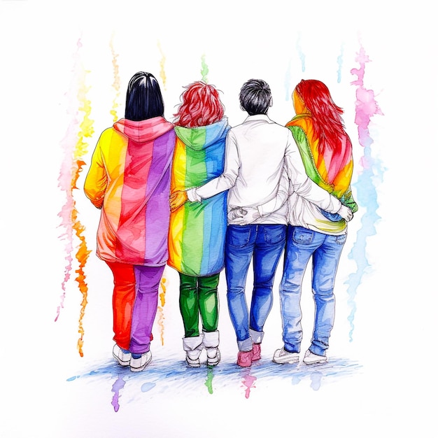 Photo illustration d'amour lgbtq