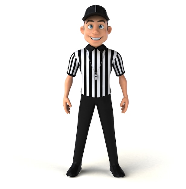 Illustration amusante d'un arbitre américain