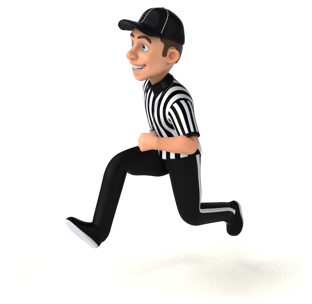 Illustration amusante d'un arbitre américain