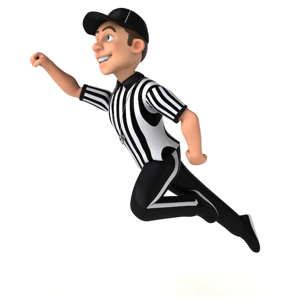 Illustration amusante d'un arbitre américain