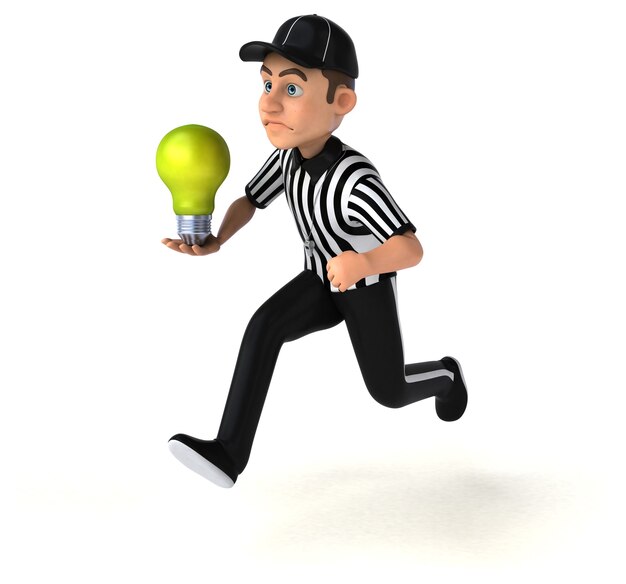 Illustration amusante d'un arbitre américain