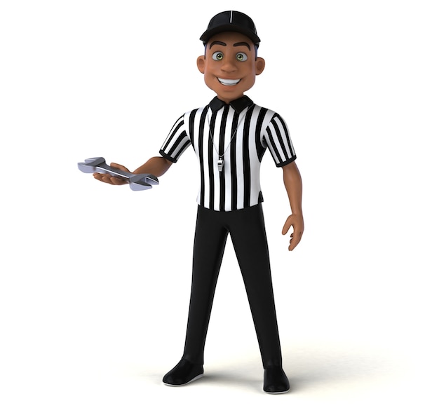 Illustration Amusante D'un Arbitre Américain