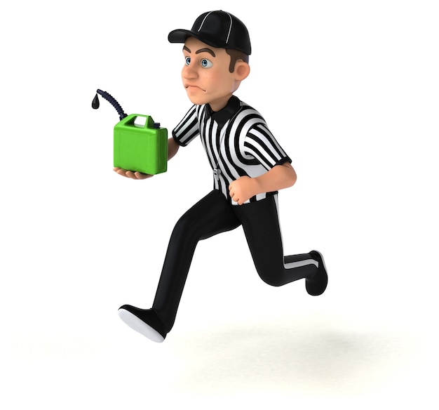 Illustration amusante d'un arbitre américain