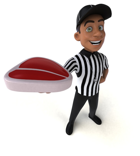 Illustration amusante d'un arbitre américain