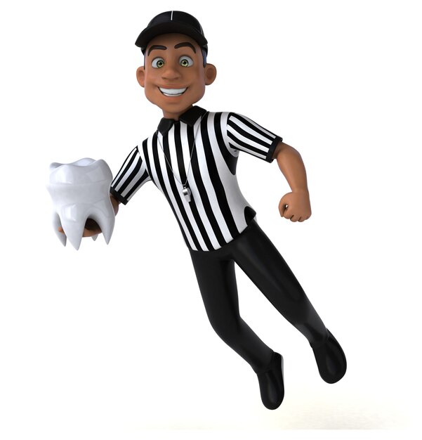 Illustration amusante d'un arbitre américain