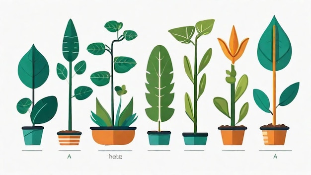 Illustration de l'anatomie des plantes