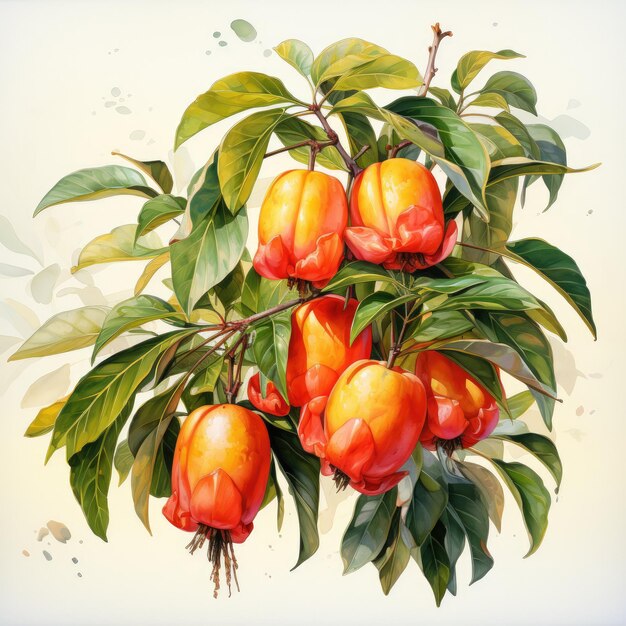Illustration en aquarelle Aquarelle juteuse et colorée Art fruitier Des illustrations de fruits vibrants