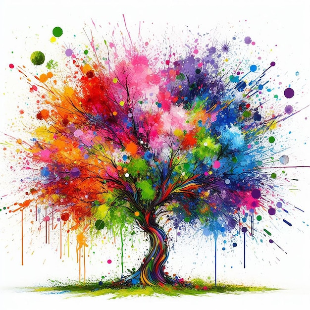 illustration à l'aquarelle d'un arbre