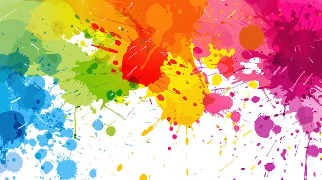 Illustration d'aquarelle colorée brillante éclat éclat de texture fond blanc généré par l'IA