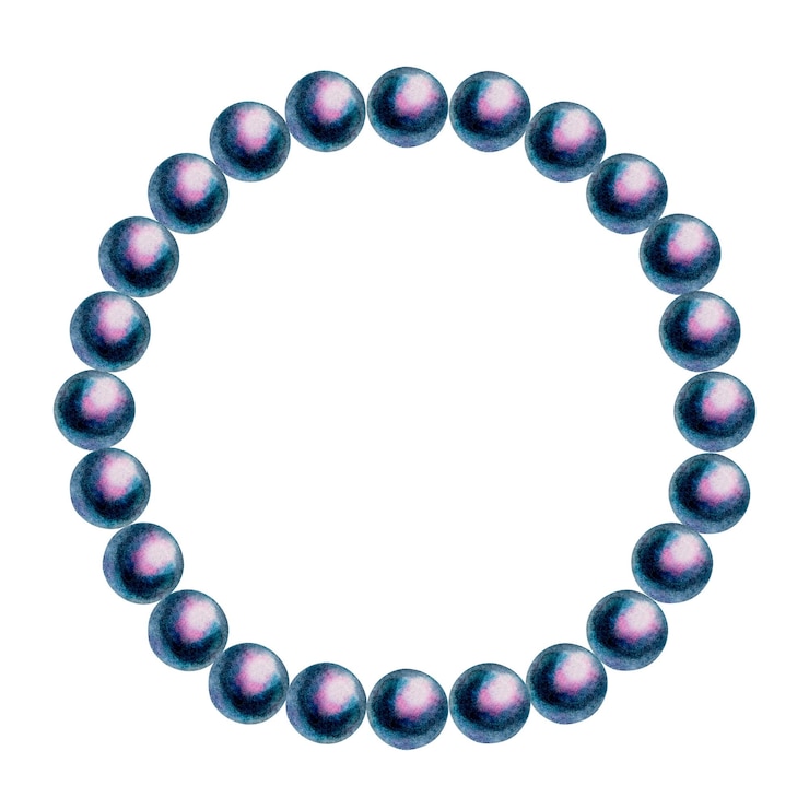 Photo illustration aquarelle dessinée à la main de perles de mer
