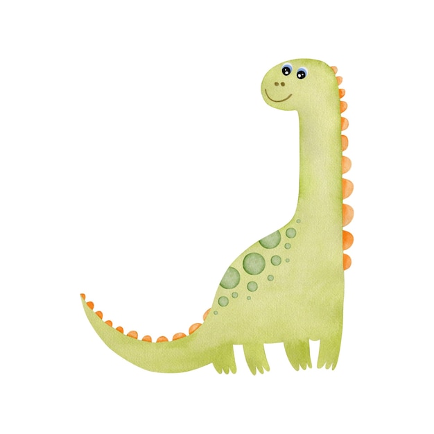 Illustration aquarelle d'un dinosaure