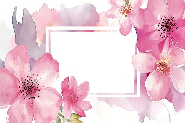 Illustration aquarelle de fleurs de printemps