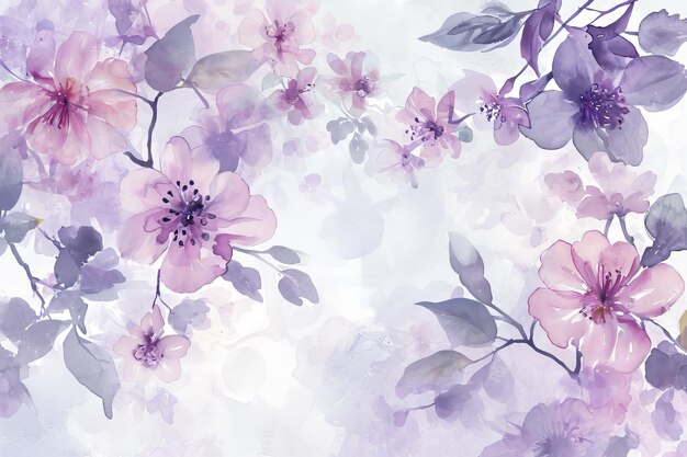 Illustration aquarelle de fleurs de printemps