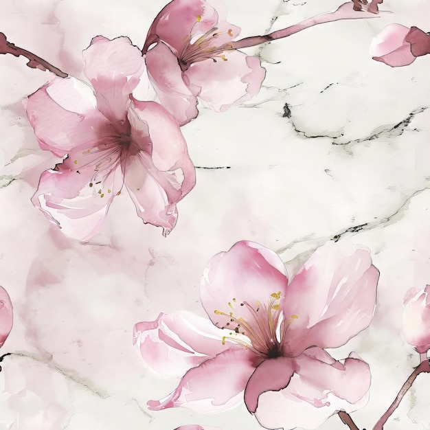 Photo illustration aquarelle de fleurs de printemps