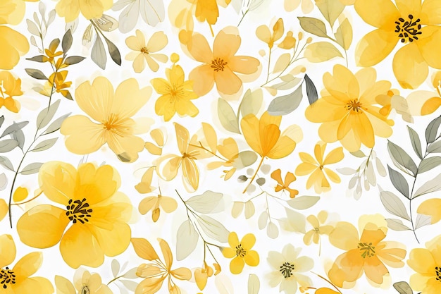 Illustration aquarelle de fleurs de printemps