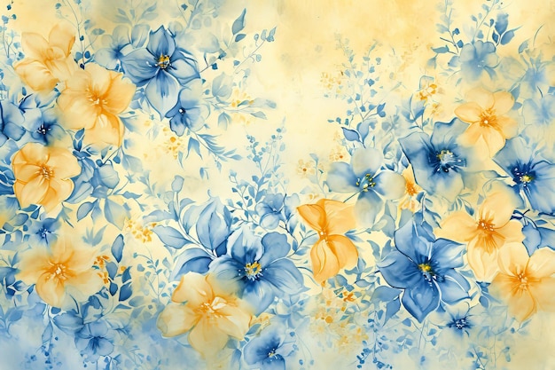 Illustration à l'aquarelle de fleurs de printemps