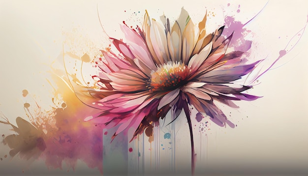 Illustration aquarelle de fleurs