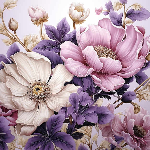 Illustration aquarelle de fleurs