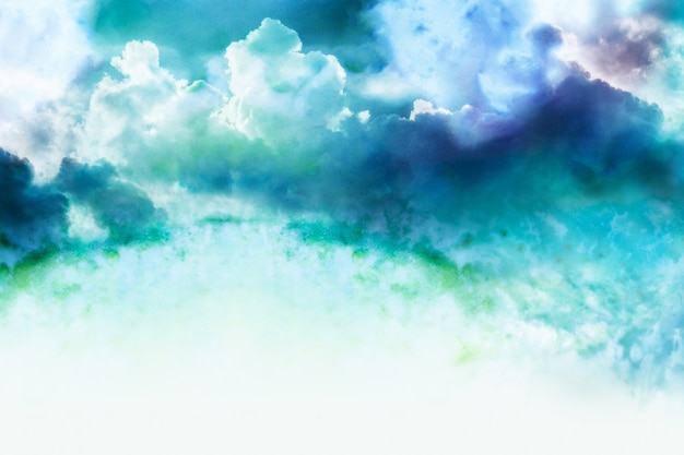 Photo illustration aquarelle de nuage.