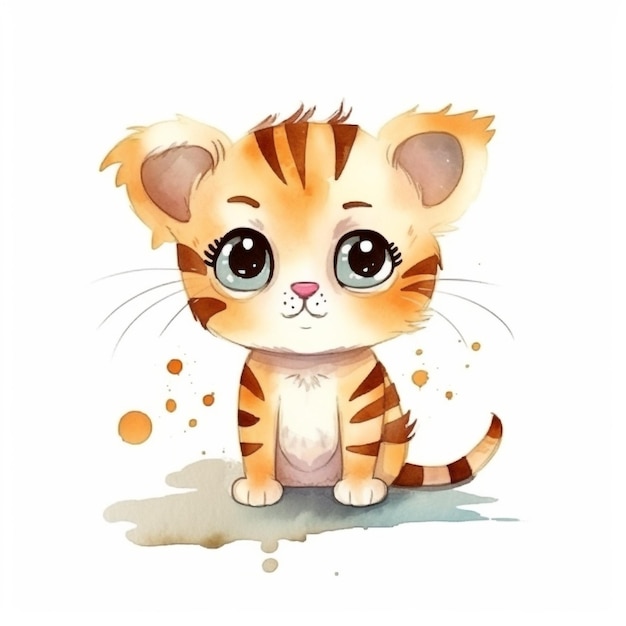 mignon petit chat kawaii - manga' Peluche Tigre