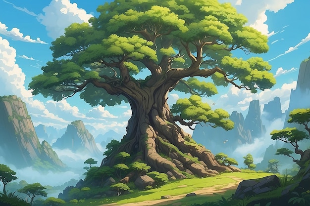 L'illustration de l'arbre de l'anime