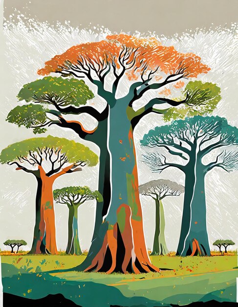 Illustration de l'arbre au baobab